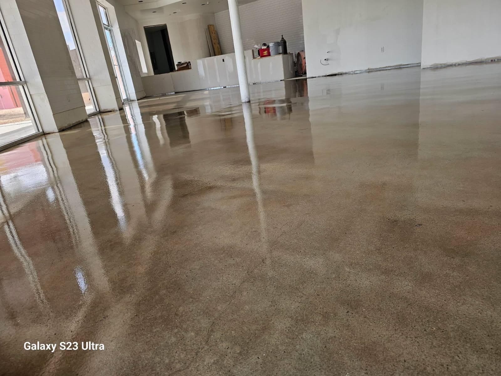 Stunning Concrete Floor for Houston Coffee Shop image