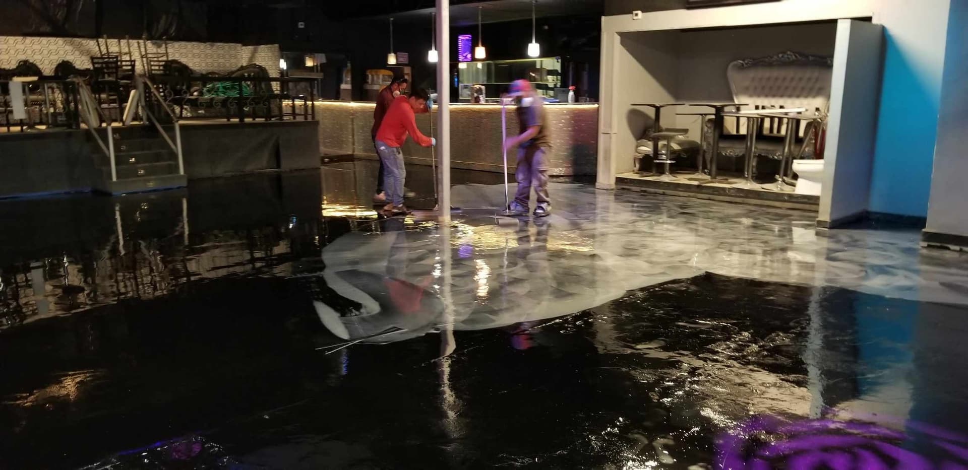 Stunning Metallic Epoxy Floors for Club Adore image