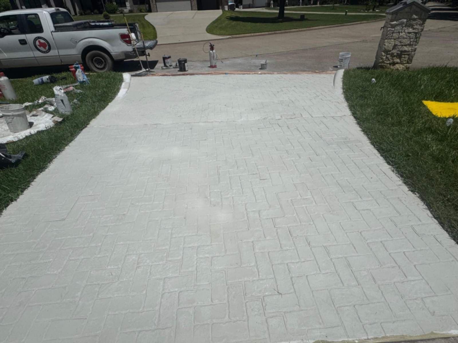 Gallery photos for Stamped Concrete Overlay in Lake Conroe: Image #1