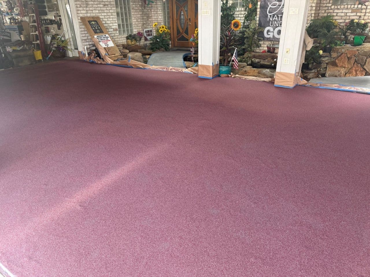 Gallery photos for Stunning Patio Makeover with Epoxy Flake Flooring: Image #1