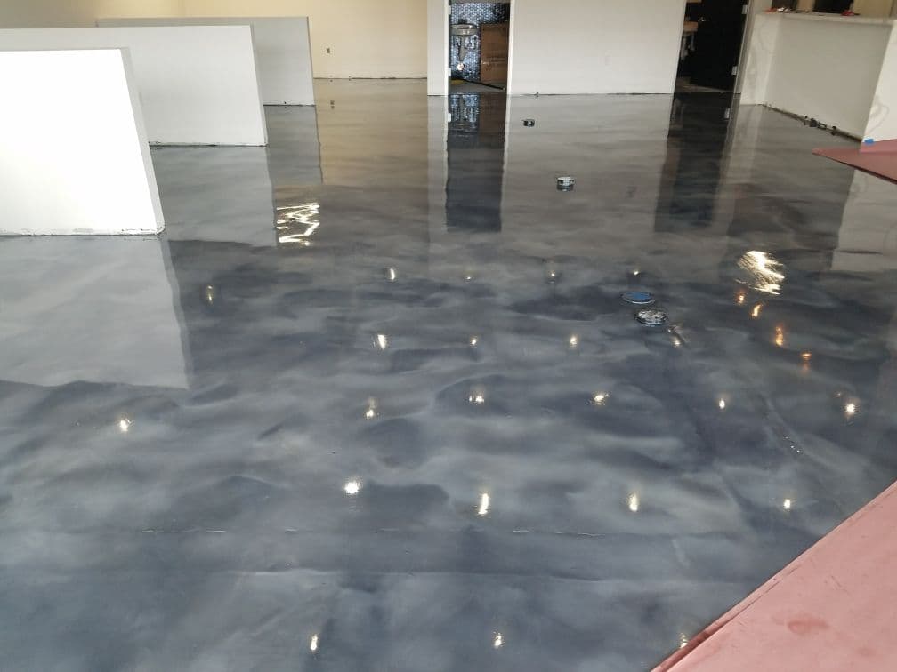 Sleek Metallic Epoxy Floors Transform Offices image