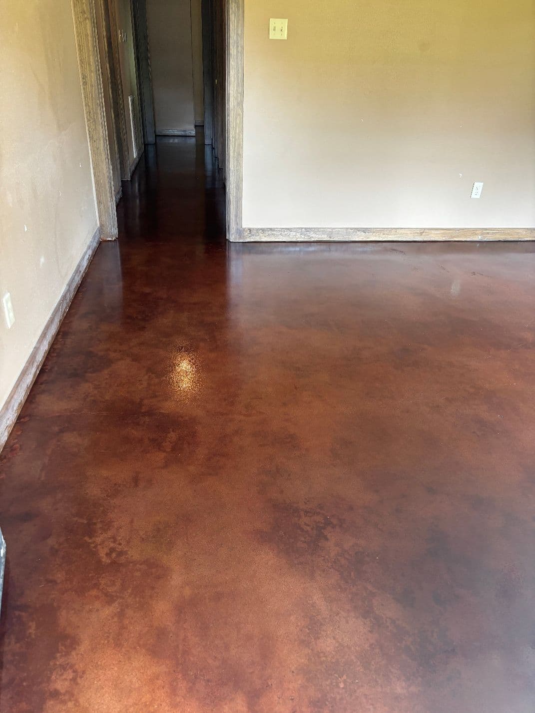Gallery photos for Liberty TX Home Transformed with Walnut Concrete Floor: Image #1