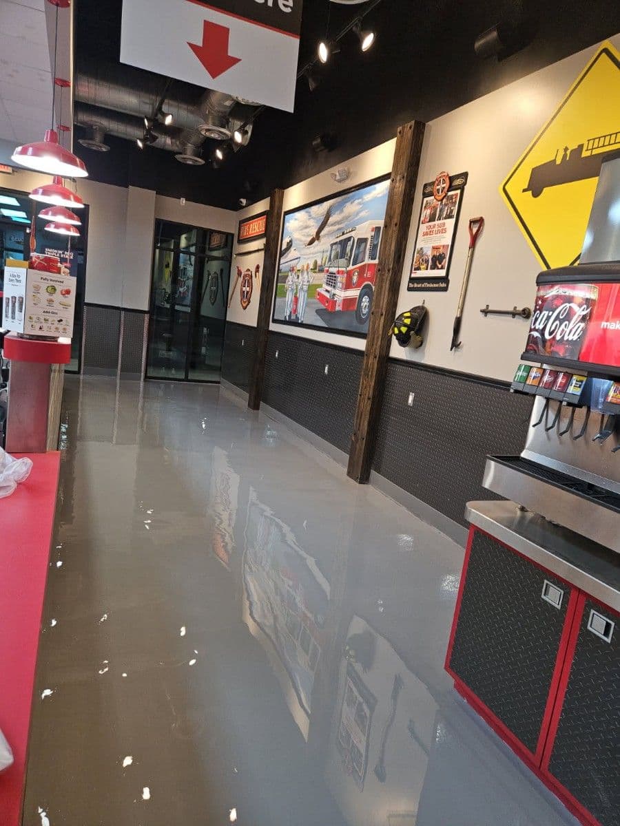 Reflective Epoxy Floor Transformation at Firehouse Subs image