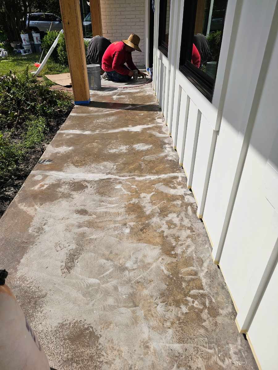 Houston Patio Transformation with Concrete Overlay image