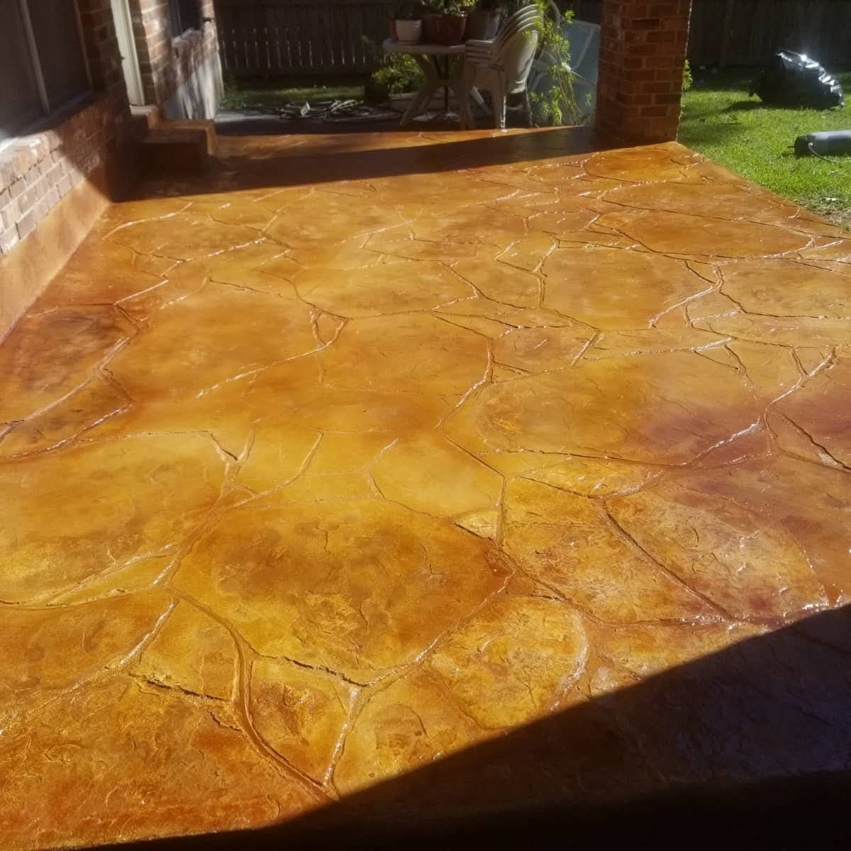 Stamped Concrete Patio in The Woodlands TX image