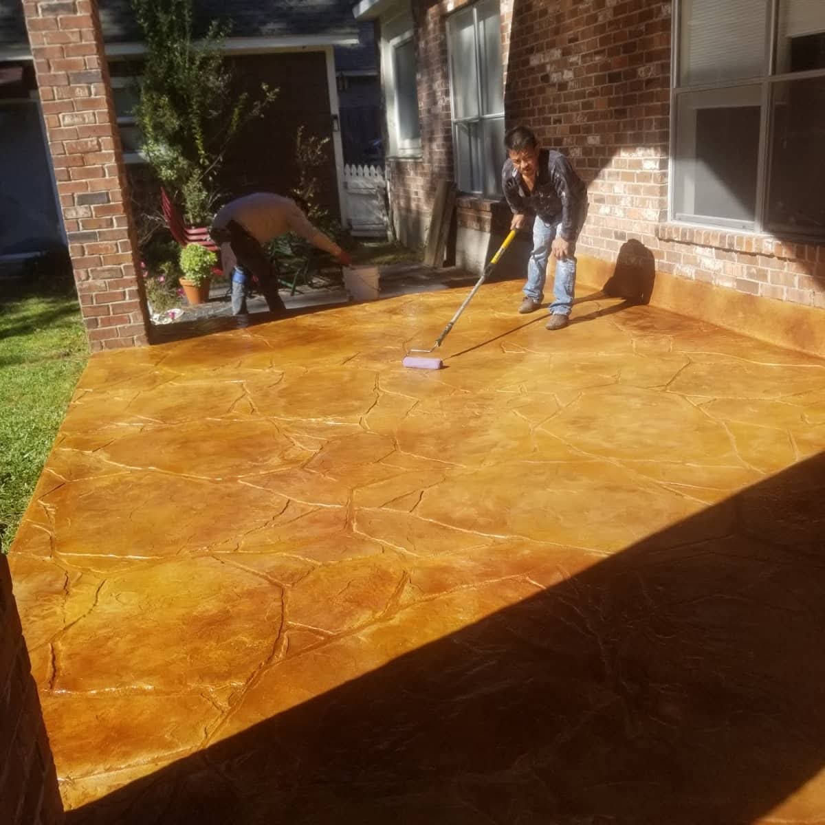 Gallery photos for Stamped Concrete Patio in The Woodlands TX: Image #1