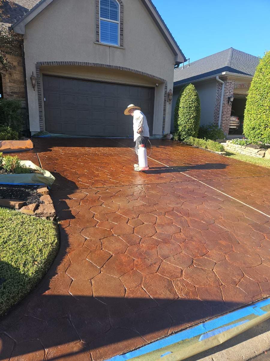 Project Stunning Stained and Sealed Driveway Revamp in Cypress TX image