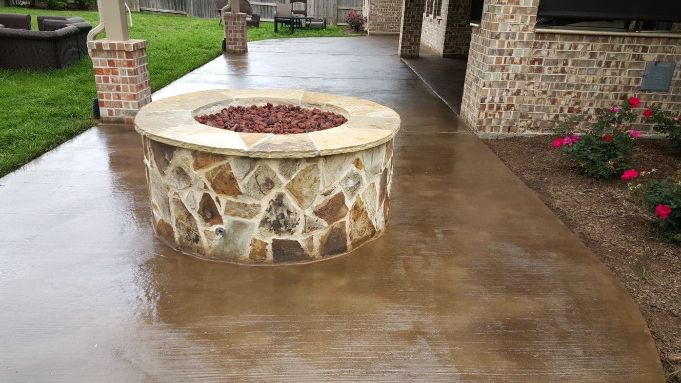 Project Stunning Concrete Patio with Fire Pit in Spring TX image