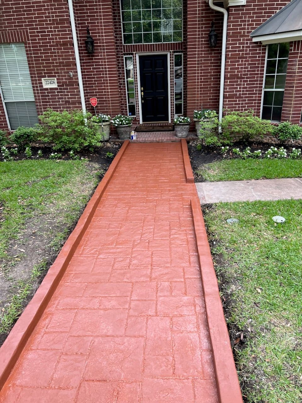 Tomball Pathway Transformation with Stamped Concrete