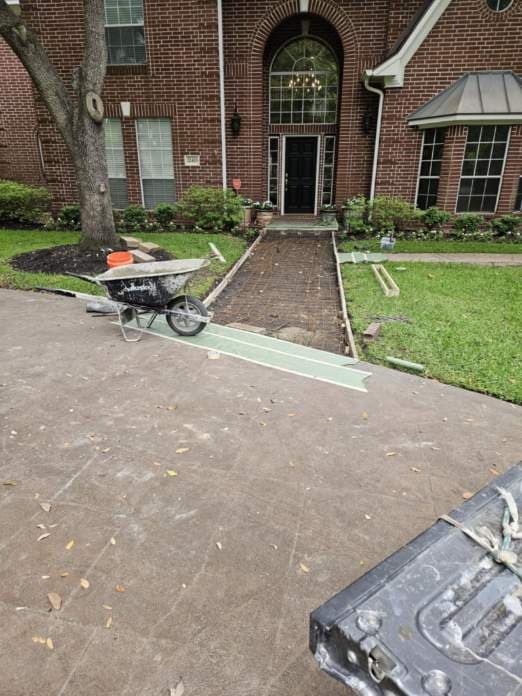 Tomball Pathway Transformation with Stamped Concrete