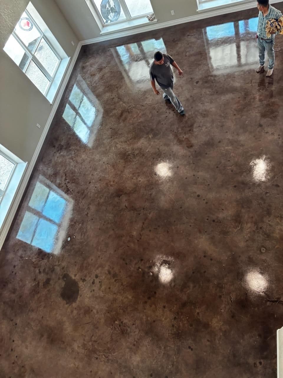 Glossy Concrete Floor Transformation in Dayton TX image
