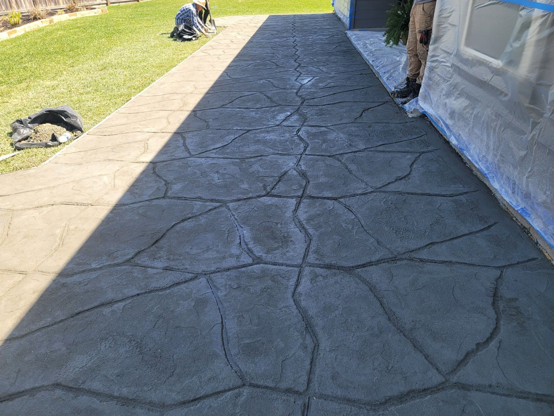 Beautiful Stamped Concrete Patio in Conroe TX image
