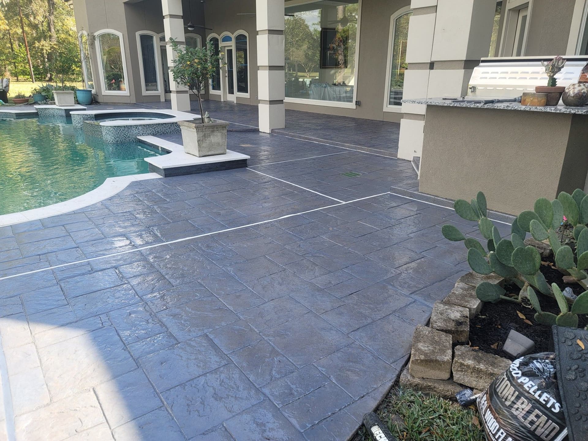 Chic and Durable Pool Deck Transformation in Houston
