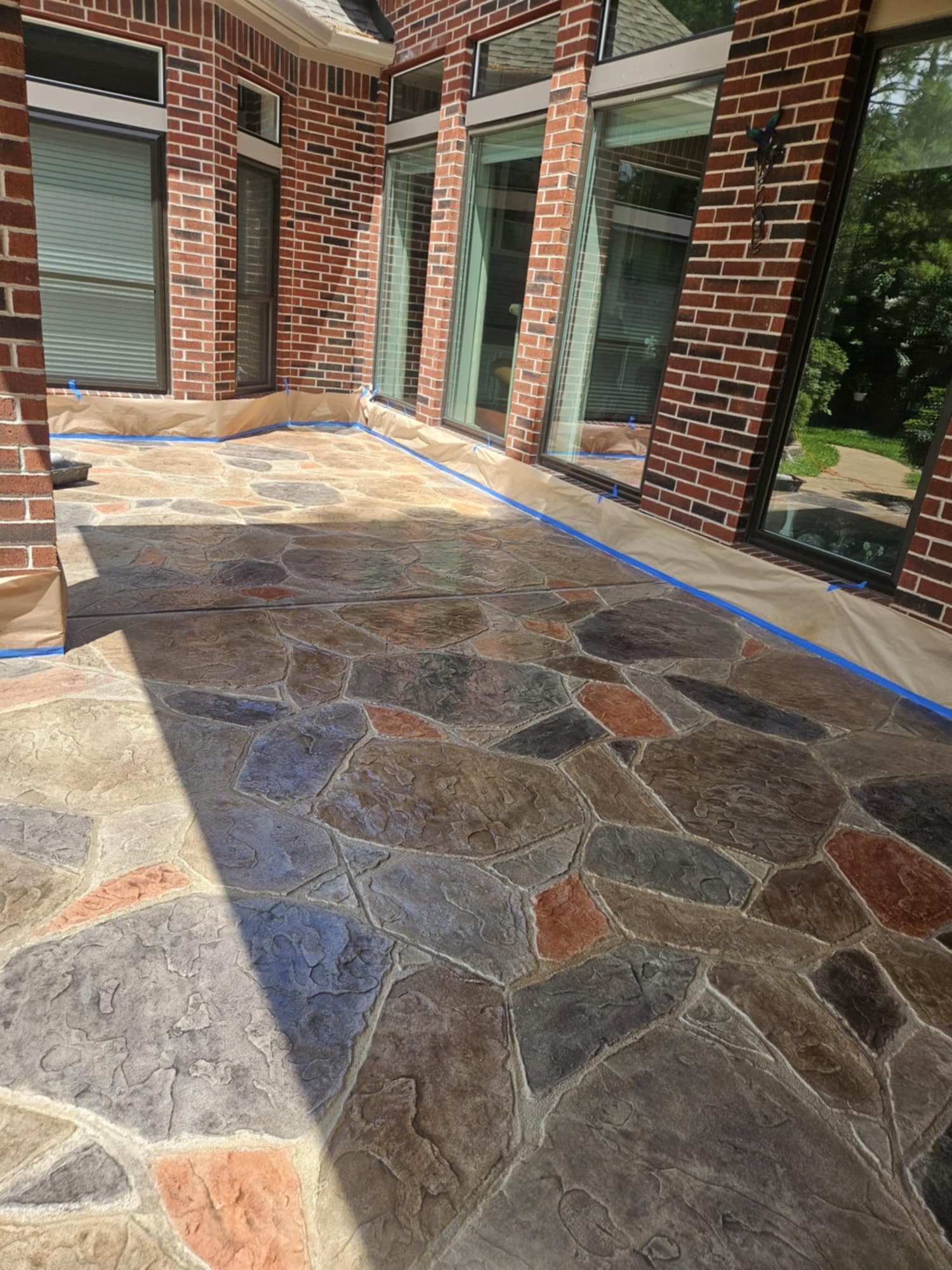 Project Patio Renewal in Willis TX UV Stable Concrete Staining image