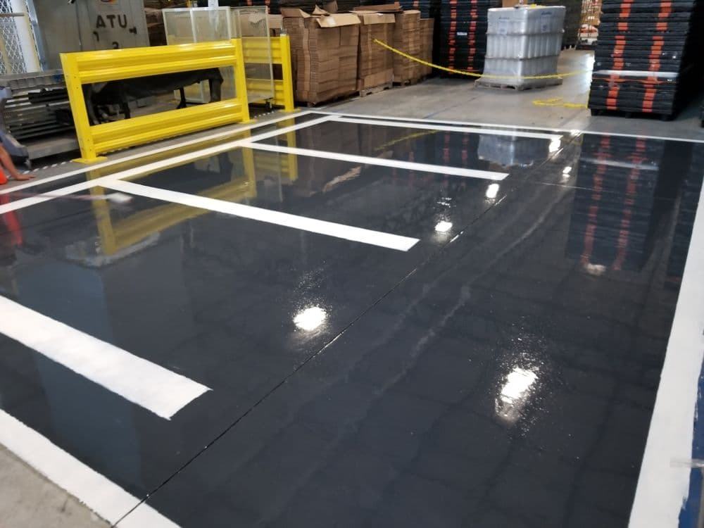 Industrial Floor Coating in Houston Warehouse