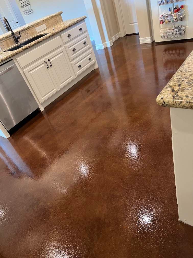 Elegant Stained Concrete Flooring in Spring TX 77379 image